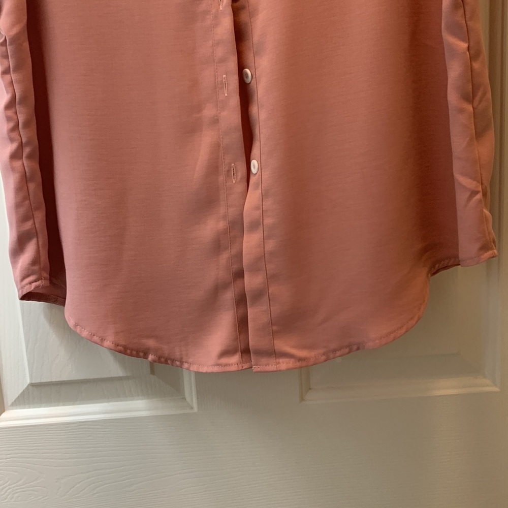 Emery Rose, dusty, rose, large, short sleeve blouse - Picture 6 of 8